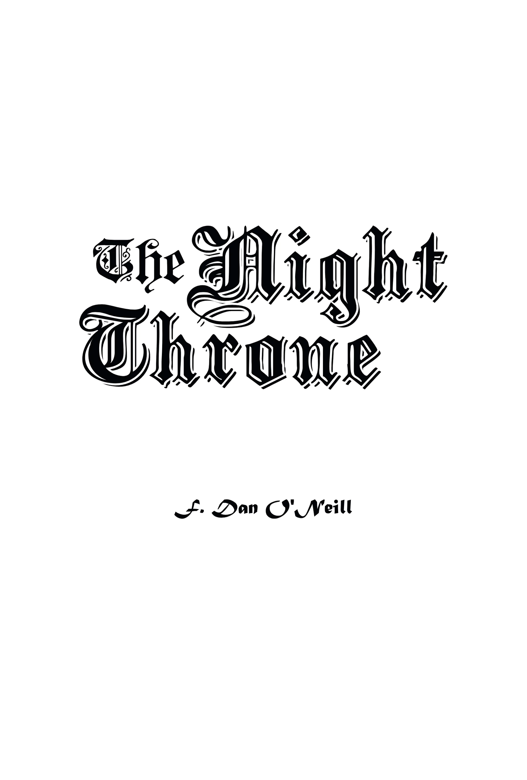 Night Throne issue 1 half-title page
